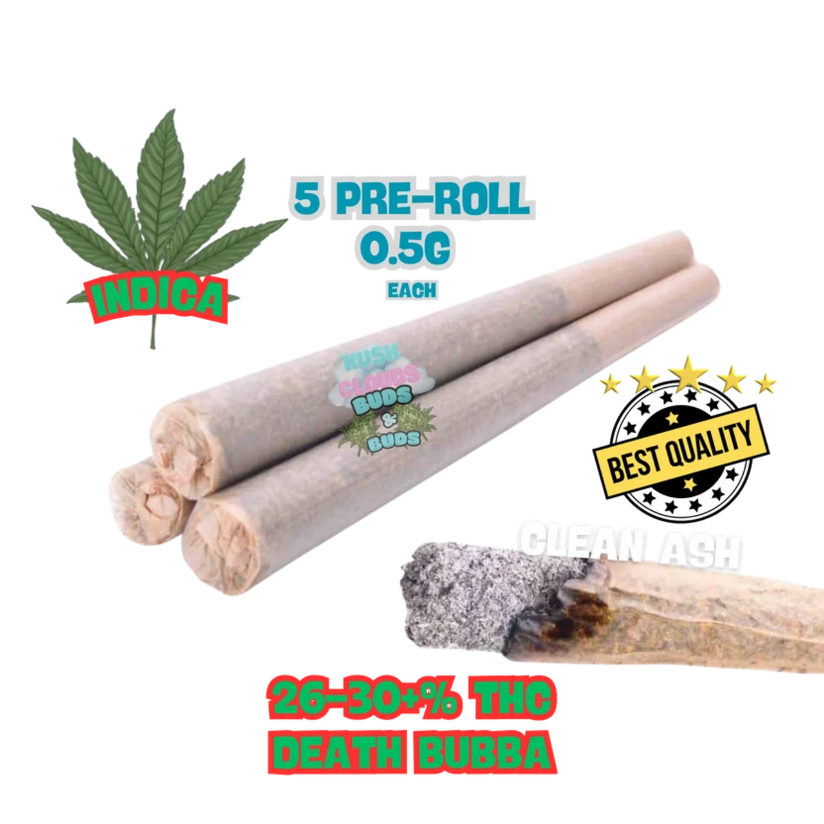 (0.5g)-5p Death Bubba (Indica) (AAAA)