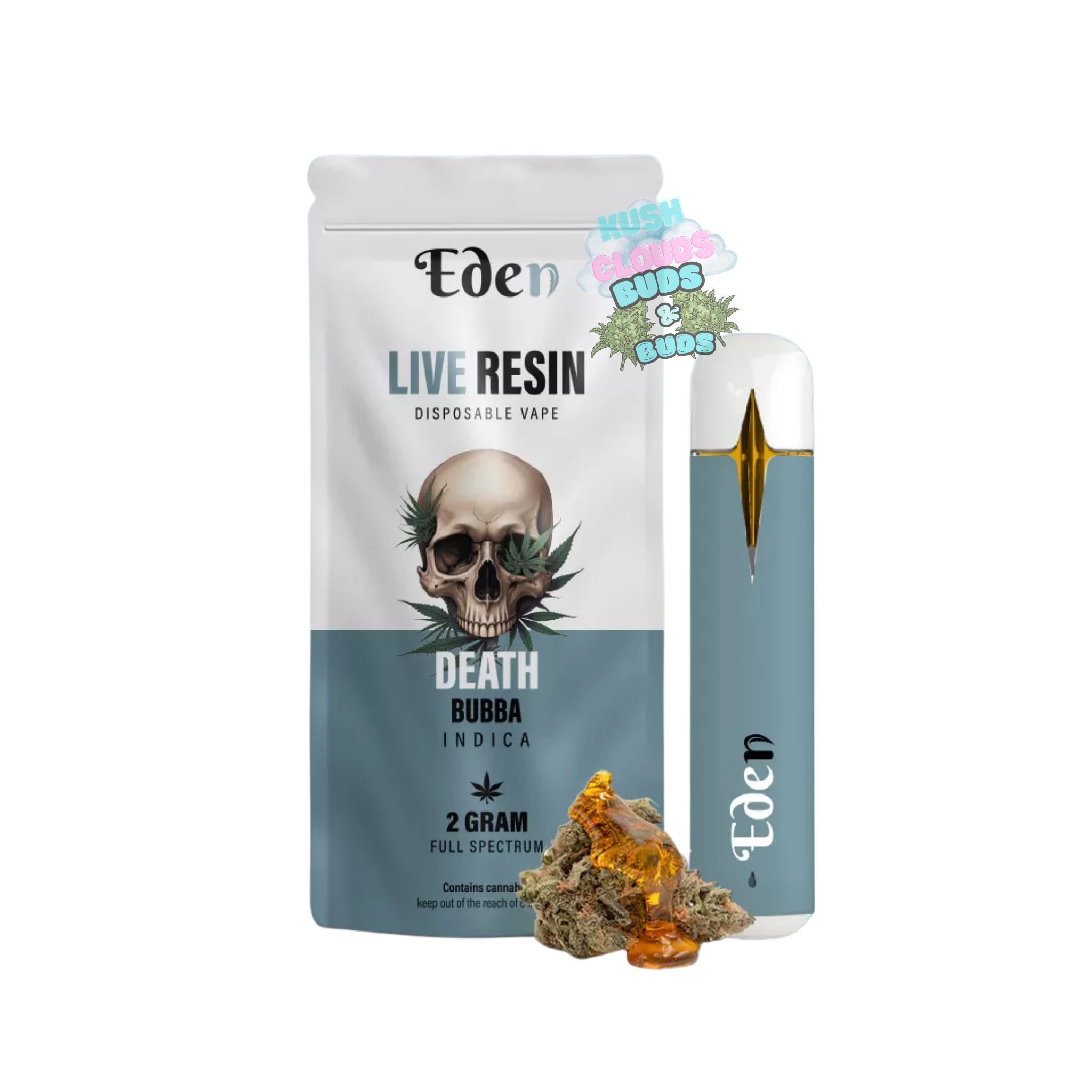 (Indica) Death Bubba Live Resin Disposable Vape (2gr)