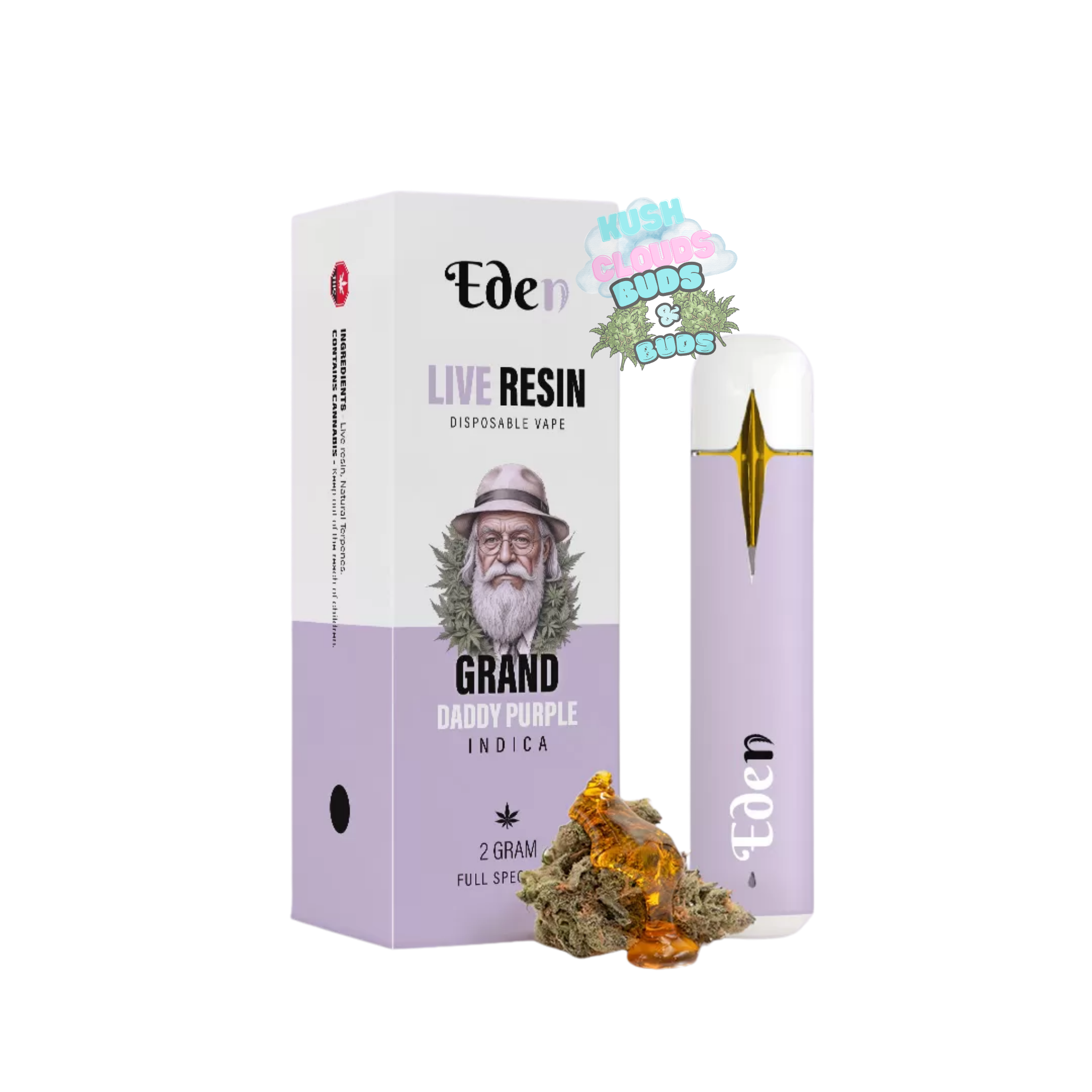 (Indica) Grand Daddy Live Resin Disposable Vape (2gr)