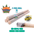(1g-1.2g) Mixed Pre-rolls (Indica,Sativa,Hybrid) 3p