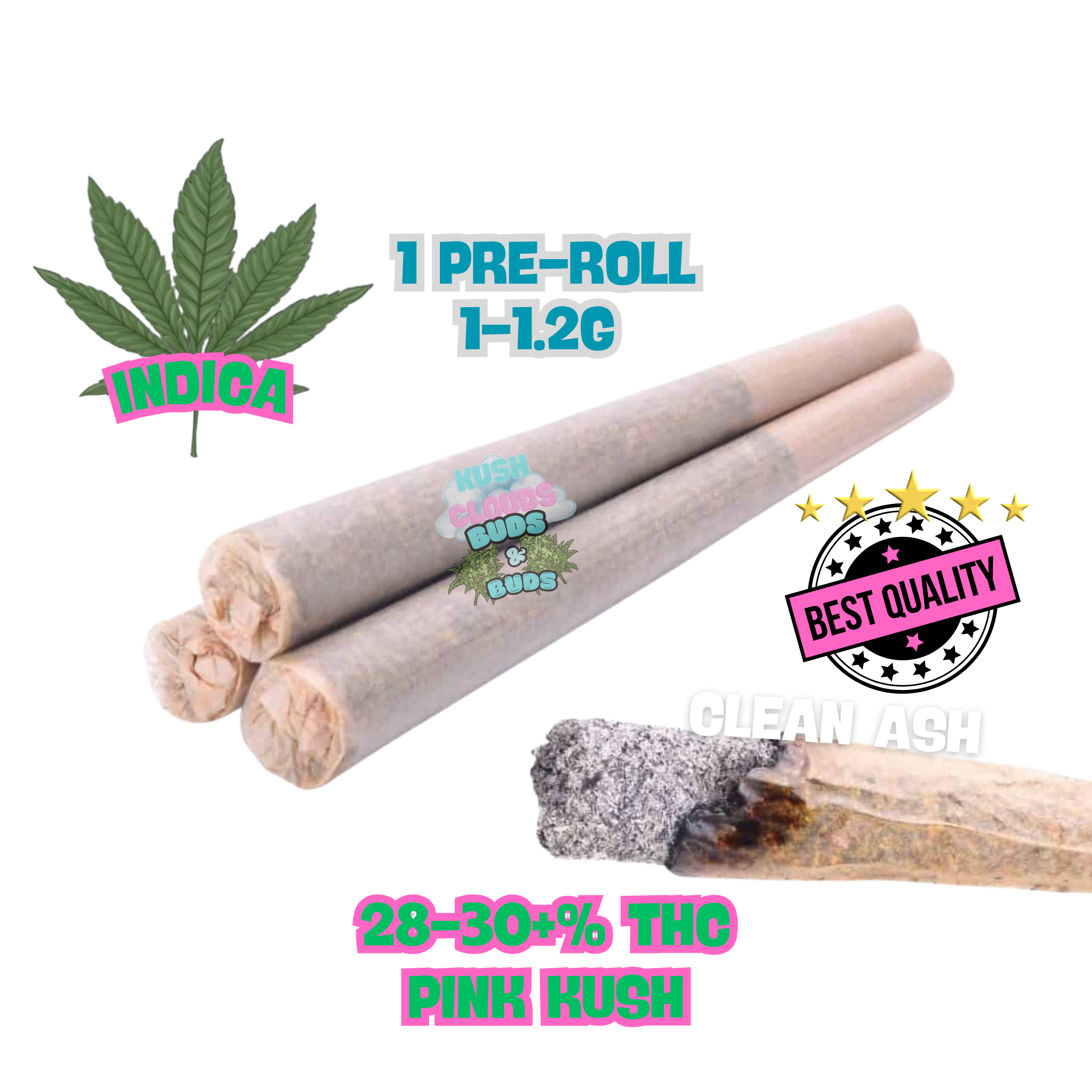 (1g-1.2g) Pink Kush (Indica) AAAA