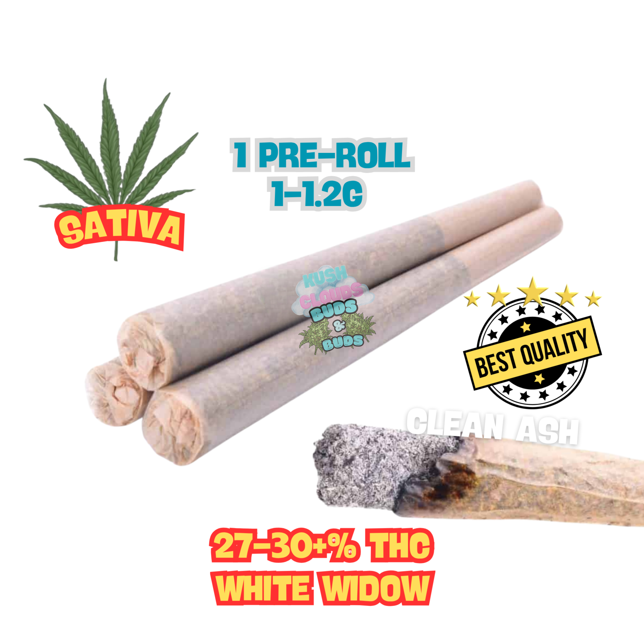 (1g-1.2g) White Widow (Sativa) AAAA